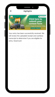 Langkah 4:  Tahniah!  Penyertaan anda telah diterima